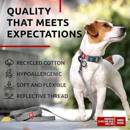 Recycled Cotton Dog Leash Eco-Friendly Alternative to Nylon for Small Medium and Large Dogs - Reflective Strong Dog Leashes for Large Breeds - Puppy Leash