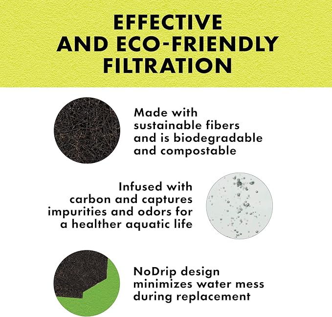 Zilla EcoRenew Filter Cartridges Aquatic Reptile Internal Filter with SmartClean Technology 20G, 3-Pack