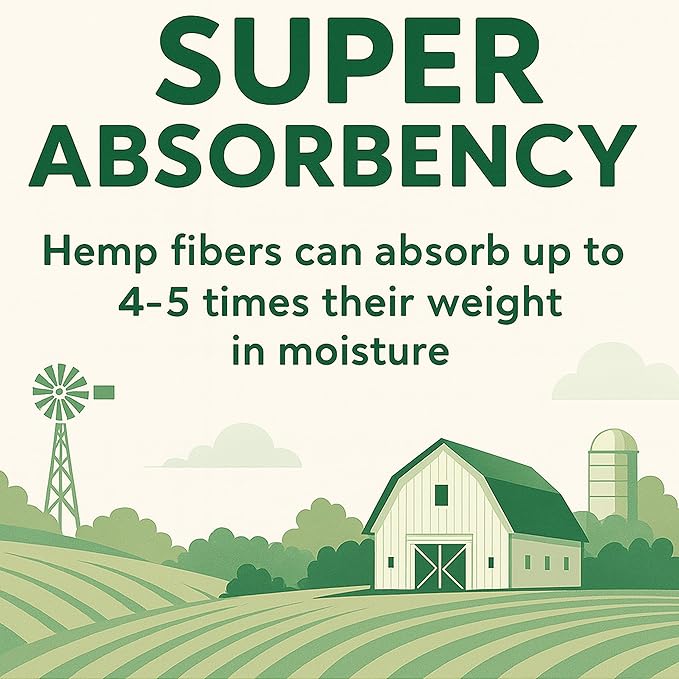 CountryMax Super Absorbent Hemp Bedding – 33 lb Bag (150L / 5.2 cu ft) – Low Dust, Natural Odor Control, Eco-Friendly Pet Bedding for Chicken Coops, Rabbits, Horses & Reptiles