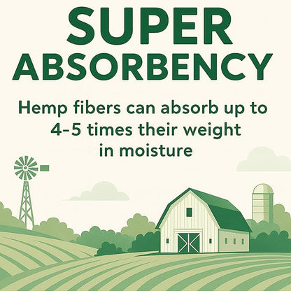 CountryMax Super Absorbent Hemp Bedding – 33 lb Bag (150L / 5.2 cu ft) – Low Dust, Natural Odor Control, Eco-Friendly Pet Bedding for Chicken Coops, Rabbits, Horses & Reptiles