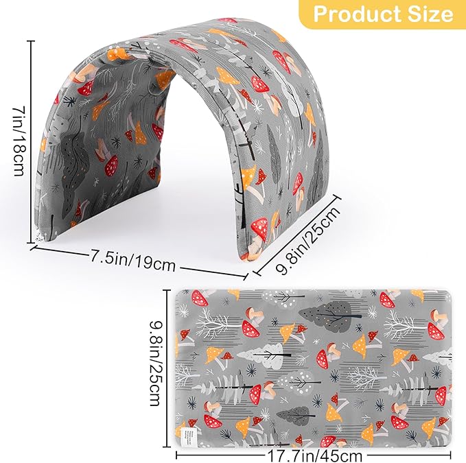 Bienbee Guinea Pig Tunnel and Hideout, Washable Rabbit Tunnel and Bunny House, Small Animal Gray Mushroom