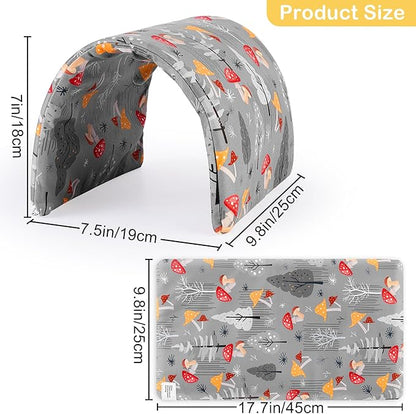Bienbee Guinea Pig Tunnel and Hideout, Washable Rabbit Tunnel and Bunny House, Small Animal Gray Mushroom