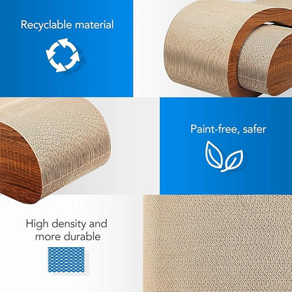 Cat Scratcher,2 in 1 Cat Scratching Board,Cat Cardboard,Scratch Lounger,Large,27.56 x9.45 x8.86 inch