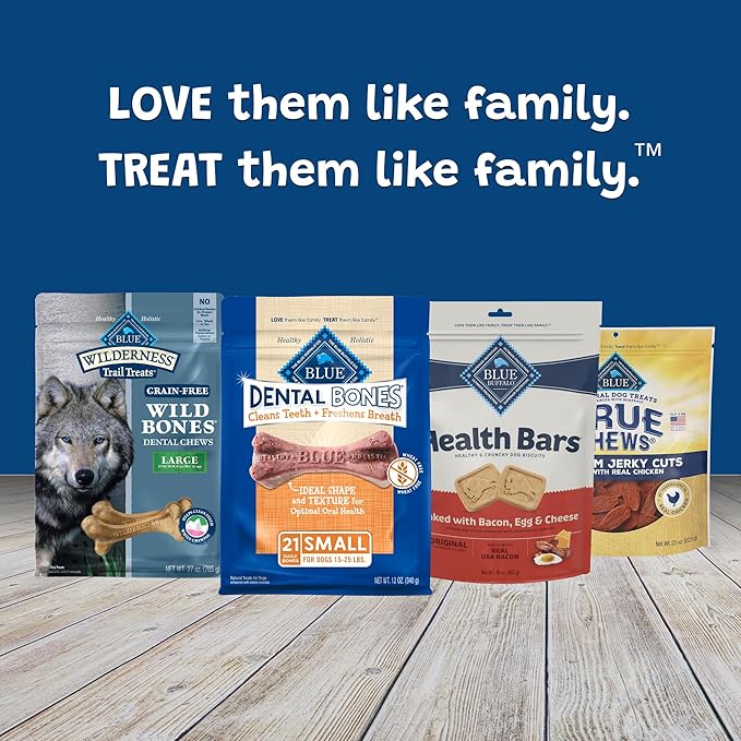 Blue Buffalo Dental Bones Small Natural Dental Chew Dog Treats Bag Value Pack