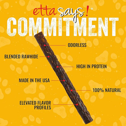 etta says! Premium Crunchy 7" Duck Dog Chews - Grain-Free Dog Treats, Good for Teeth, Easy to Digest - Made in The USA (20 Count Pack of 1)