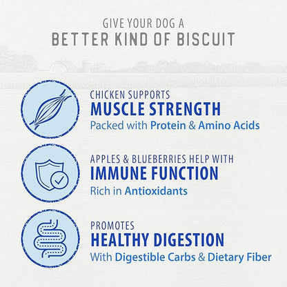 Caledon Farms The Dodo Crunchy Biscuits - Chicken with Apple & Blueberry 19.5oz, Dog Treats, Biscuits