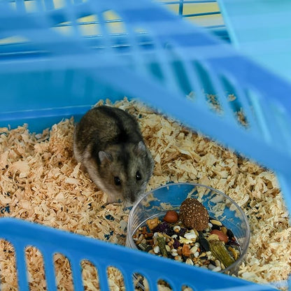 PawHut 18.5" 5 Tier Hamster Cage with Tubes and Tunnels, Small Animal Cage, Rat Gerbil Cage with Water Bottle, Food Dish, Exercise Wheel, Blue