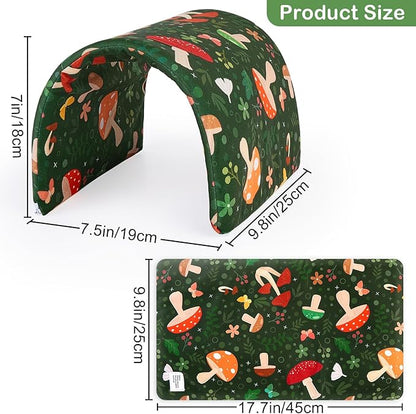 Bienbee Guinea Pig Tunnel and Hideout - Washable Rabbit Style Bunny House - Small Animal Forest-Themed Mushrooms