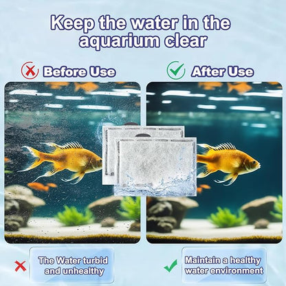 10 Pack Small Filter Cartridges for Aqueon,Small Fish Tank Replacement Filter for Aqueon QuietFlow E Internal Power Filter Size 10 and MiniBow Aquarium Filters Size 1, 2.5 and 5 Gallon