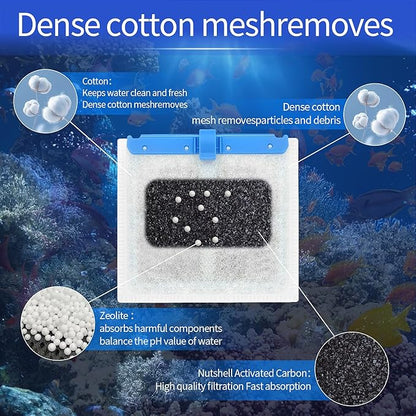 10 Pack Medium Replacement Filters Cartridges for Aqueon QuietFlow,Replacement Filter Cartridges with Aqueon QuietFlow LED PRO Power Filter Size 10