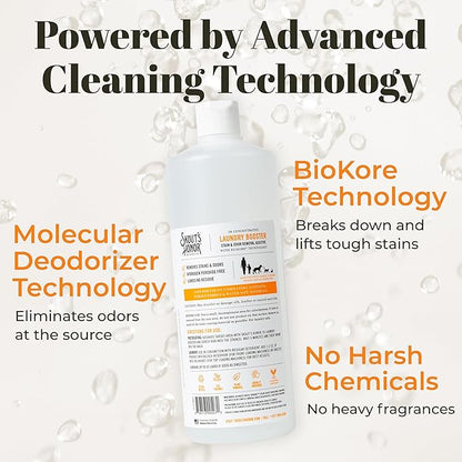 Skout's Honor Laundry Booster Stain & Odor Removal Additive - Plant-Powered Formula for Pet Bedding, Clothing, and Washable Pee Pads - Eco-Friendly & Cruelty-Free, 32 oz - 3 Pack