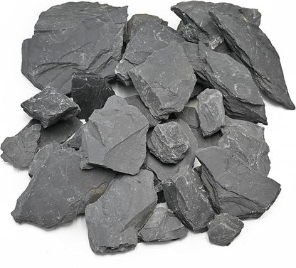 Aquarium Rocks 10LB Natural Slate Rock for Aquarium Landscaping for Terrariums, Reptile Habitats & Creative Aquascaping-3 to 8 Inches