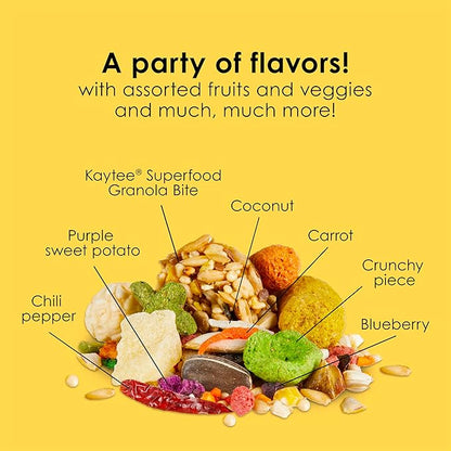 Kaytee Fiesta Conure Food, Nutritious and Fun Blend, Supports Skin, Feather, Digestion, Brain and Heart Health, 4.5 pounds