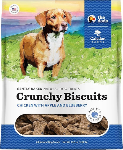 Caledon Farms The Dodo Crunchy Biscuits - Chicken with Apple & Blueberry 19.5oz, Dog Treats, Biscuits
