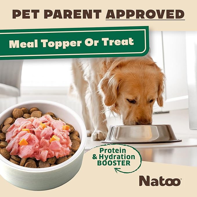 NATOO Dog Food Topper for Picky Eaters & Dog Treat (Salmon with Pumpkin), Dog Toppers for Dry Food, Wet Meal Toppers for Dogs & Puppies, Limited Ingredient Dog Food, (Case of 20) 3 oz Each