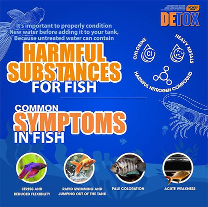 KOIKA Aquarium Water Conditioner and Dechlorinator, Anti-Shock for Fish & Ornamental Shrimp (300ml (10.14 fl oz))