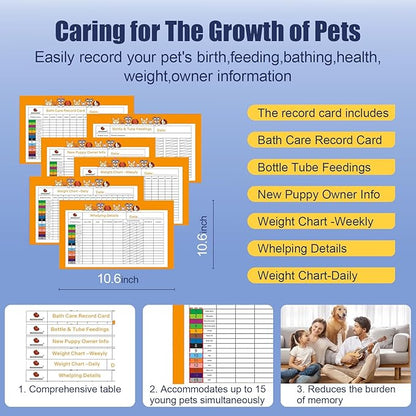 Puppy Kitten Whelping Kit, Whelping Kit with Feeding Nipple Bottle Stethoscope Scissors Cord Clamps Aspirator etc Full kit