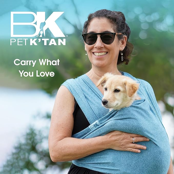 Pet K'tan Dog Sling Carrier: Hands Free for Small Dogs - #1 Pet Travel Accessory & Gift -Bond with New Puppy-Cats & Small Animals- Safe Durable Soft - Anti-Anxiety-Sized for the Human (see size chart)