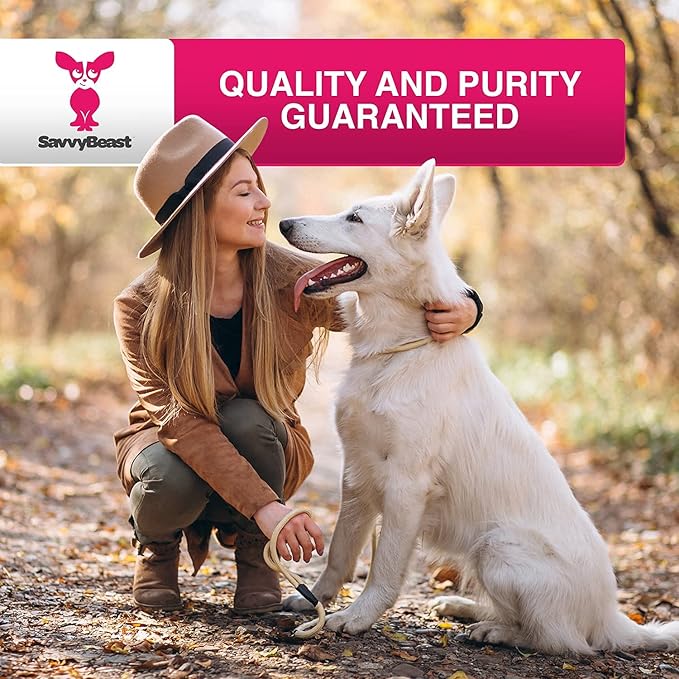 SavvyBeast Wild Alaskan Salmon Oil for Dogs, Cats & Ferrets – Omega-3 Fish Oil Pet Supplement with EPA & DHA – Supports Skin, Coat, Joints, Heart, Brain, Itch Relief & Immune – Unscented – 16 oz