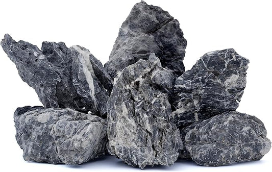6-8 Inches Natural Seiryu Stone 6 PCS Aquarium Rocks for Aquascaping, Aquarium Landscaping, Terrariums, Fish Tank Decoration, Vivariums, Paludarium, Reptile and Amphibian Enclosures
