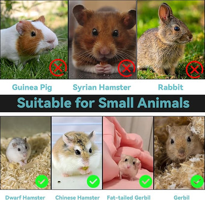 Tfwadmx Dwarf Hamster Cage,Acrylic Rat Cage,Hamster Home Small Animal Cages with Tube Exercise Wheel Mouse Habitat for Gerbils Mice 17.7”x11”x11.8”