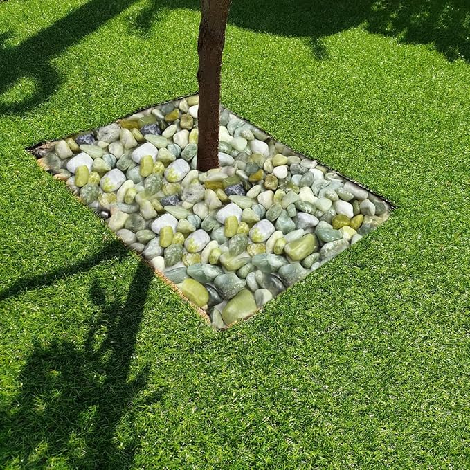 10lbs Jade River Rocks, 1-2 Inch Natural Pebbles for Indoor Plants, High Polished Decorative Stones Vase Filler Fish Tank Aquariums Landscaping Garden Outdoor and Indoor DIY