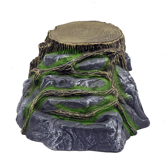 Extra Large Resin Reptile Hideouts Cave Habitat Decor for Reptiles, Amphibians, Fish Tanks and Gecko, Leopard