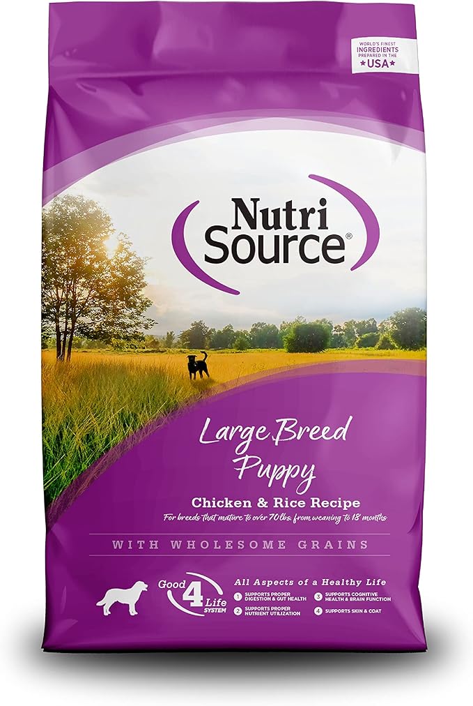Large Breed Puppy Chicken & Rice Dry Dog Food Size: 1.5-Lb Bag
