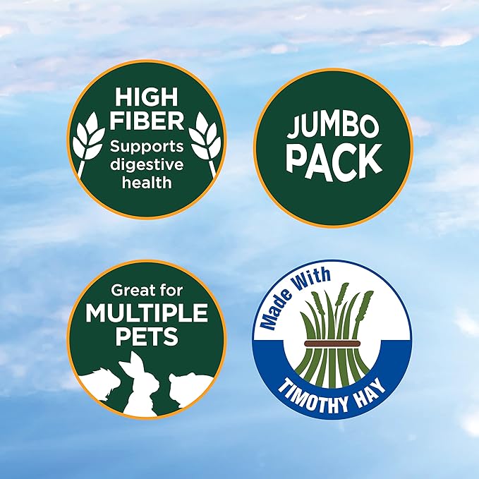 Kaytee Timothy Biscuits Baked Treat with Apple for Rabbits, Guinea Pigs, Chinchillas, Hamsters, Gerbils, and Mice, 10 oz