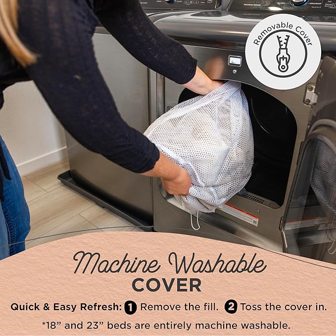 Best Friends by Sheri Original Calming Donut Dog and Cat Bed, Shag Faux Fur, Dark Brown, (30in x 30in) - Anxiety Relief for Pets Up to 45 lbs