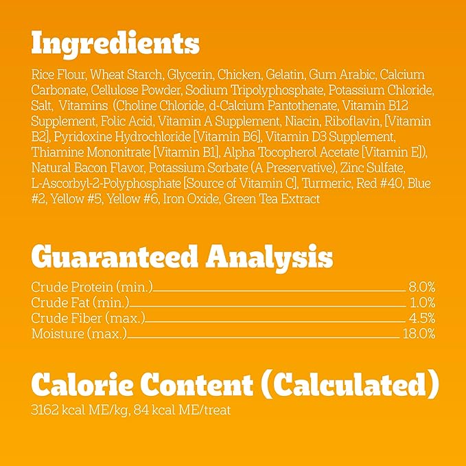 Pedigree Dentastix Large Breed Dog Treats, Bacon Flavor, 2.08 lb. Bag (40 Treats)