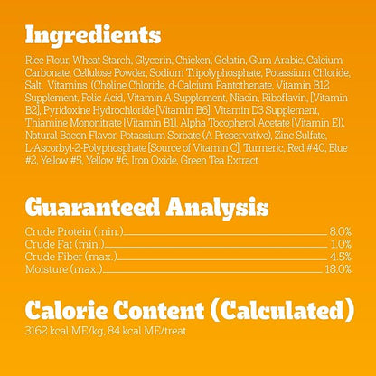 Pedigree Dentastix Large Breed Dog Treats, Bacon Flavor, 2.08 lb. Bag (40 Treats)