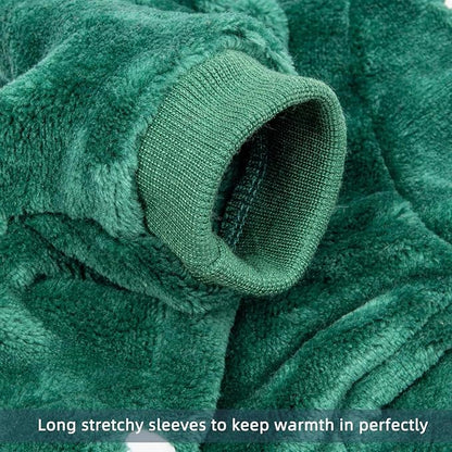 FabriCastle Dog Hoodie Sweater for Small Dogs Boy and Girl, Dog Clothes XS XXS Puppy Sweatshirt, Pet Outfit, Cat Clothing Super Soft Warm Snap On Closure (Dark Green, X-Small)