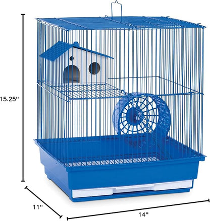 Prevue Hendryx SP2010B Two Story Hamster and Gerbil Cage, Blue,Small