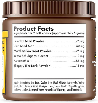 Anal Gland Relief Chews for Dogs Fiber & Digestive Support Supplement Soft Treats for Healthy Bowel & Gland Function Helps Reduce Scooting Promotes Dog Health & Comfort 120 pcs