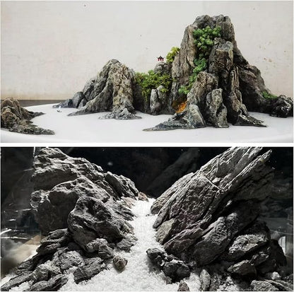 kecilke Seiryu Stones Aquarium Rocks Hardscape Stone for Aquariums, Fish Tanks, Bonsai, Terrariums, Wargaming Dioramas, Indoor or Outdoor Gardens(11lb 2-7inches)