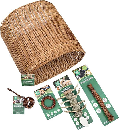 Small Pet Select - Tiny Paws Willow Play Pack, Natural Toys and Chews for Rabbits, Guinea Pigs, and Other Small Animals