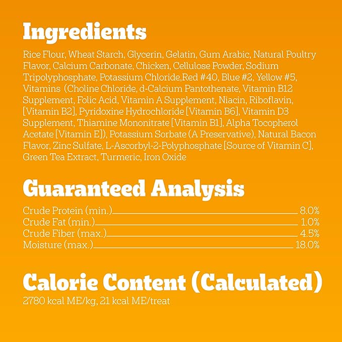 Pedigree Dentastix Dual Flavor Small Dog Dental Treats, Bacon & Chicken, 5.08 oz. Bag (24 Treats)