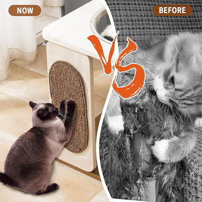 Modern Cat Tree for Indoor Cats with Sisal Rope Scratching Posts, Hand-Woven Cat Condo & Top Perch, Space Capsule Cats Nest, Cute Cat Tree with Interactive Cat Toy