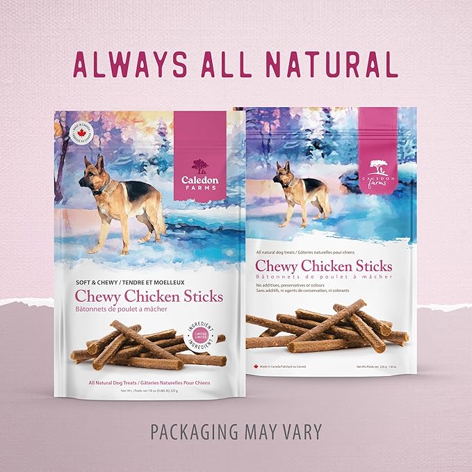 Caledon Farms Chewy Chicken Sticks Dog Treats: 220G/7.8OZ