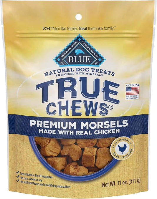 Blue Buffalo True Chews Premium Morsels Natural Dog Treats, Chicken 11 oz bag