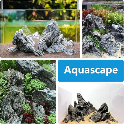KINGRUI Aquarium Rocks Seiryu Rock Stone 44lb Dragon Stone for Aquarium Landscaping Models Fish Tank Decoration Reptile and Amphibian enclosures 3 to 9 inch