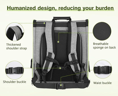 Pecute Cat Carrier Backpacks, Expandable Cat Backpack with Breathable Mesh, Pet Carrier Backpack for Cats Small Dogs Puppies Up to 17 Lbs, Dog Carrier Backpack Great for Travel Hiking Camping Outdoor