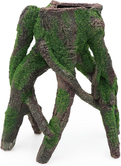 AQUA KT Aquarium Tree Stump Branch Rock Fish Hiding Place for Betta Cichlid Goldfish Fish Tank Aquarium Landscape Decoration