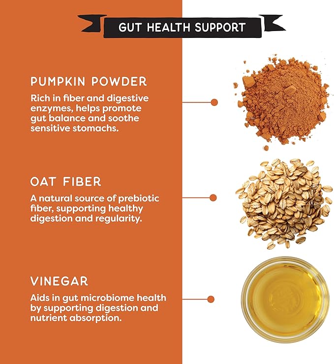 Soft Dog Treats for Digestive Support/Gut Health & Training Snacks Made with Pumpkin, Oat Fiber & Vinegar - Beef Sliders - 16 oz