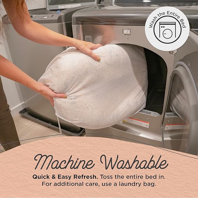 Best Friends by Sheri Original Calming Donut Dog and Cat Bed, Shag Faux Fur, Dark Brown, (23in x 23in) - Anxiety Relief for Pets Up to 25 lbs