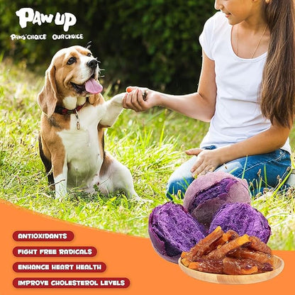 Chicken Sweet Potato Dog Treats, Double Sweet Potato Chews with Taurine, Healthy Pet Snacks for Small Medium Large Dogs, 12.5 oz
