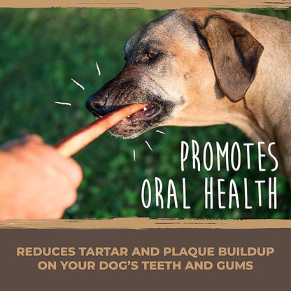 Mighty Paw Naturals Bully Sticks - All-Natural Protein-Rich Dog Chews from Grass-Fed Beef. Single-Ingredient Pet Treat for Dental Health. Keeps Chewers Busy - Dental Chew Dog Bully Stick