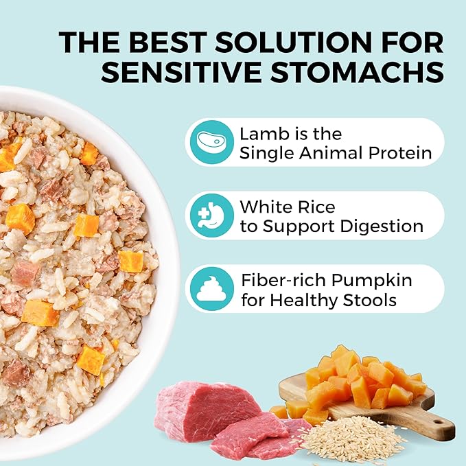 KOHA Pet Limited Ingredient Bland Diet for Dogs Value Pack, Lamb and White Rice Recipe Sensitive Stomach Wet Dog Food, Gentle Formula Easy to Digest Bland Diet Dog Food, Pack of 30