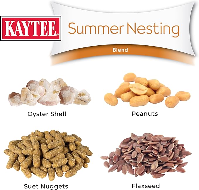 Kaytee Wild Bird Food, Summer Nesting Seed Blend, 8 lb